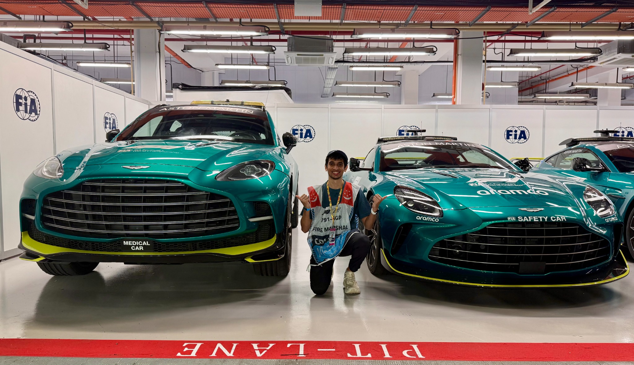 Formula 1 safety cars on the track