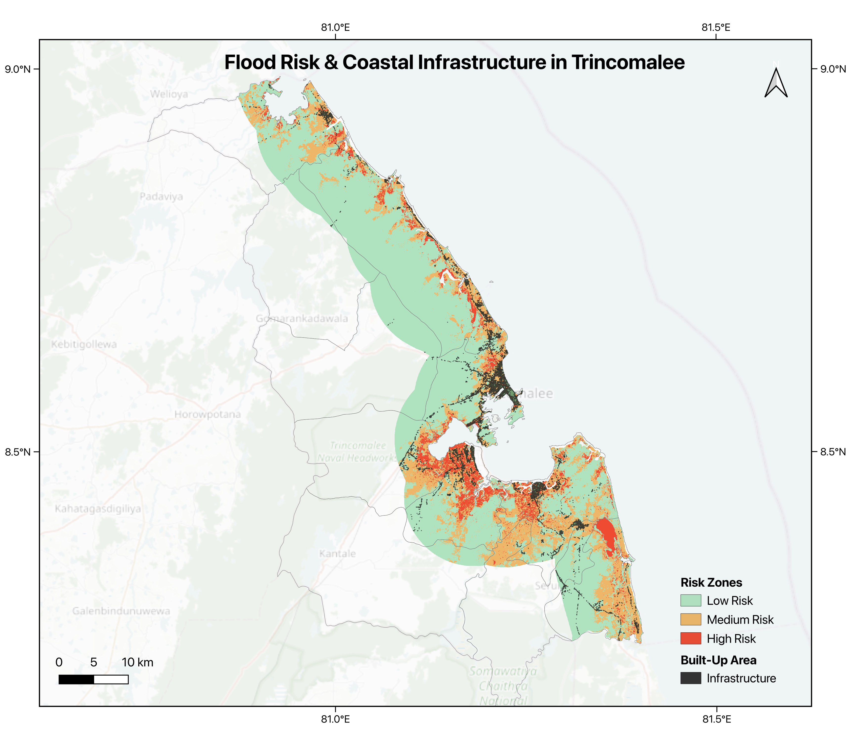 Flood risk and coastal infrastructure in Trincomalee